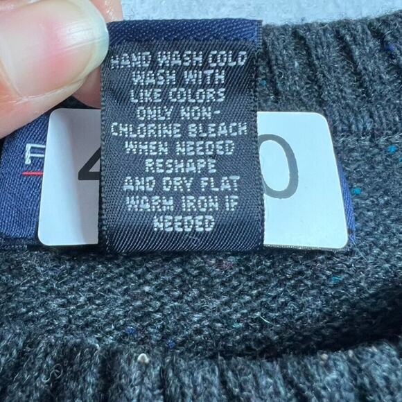 Roundtree & Yorke Sweater Mens Small Colorblock Striped Lambswool Blend Pullover - Picture 5 of 7